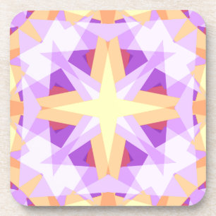 Dessous-de-verre Star moderne Noël Festive violet rouge jaune