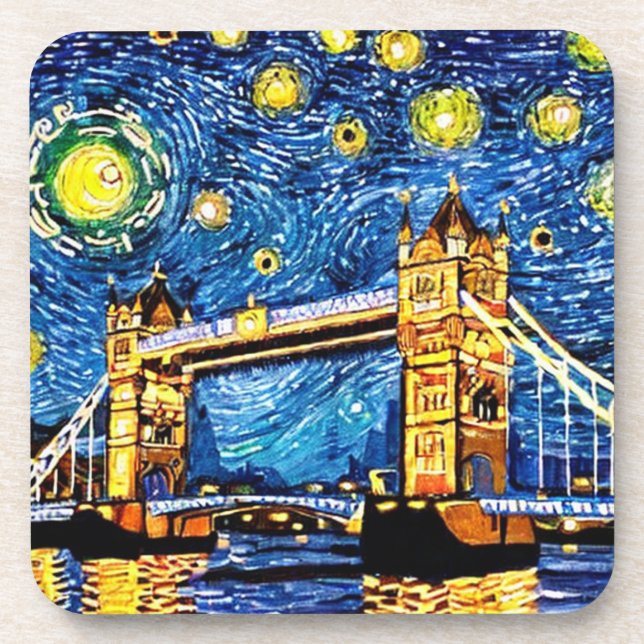 Dessous-de-verre Starry Starry Night Londres Angleterre (Devant)