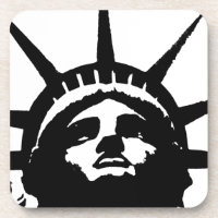 Statue d'Art Pop Noir & Blanc de la Liberté