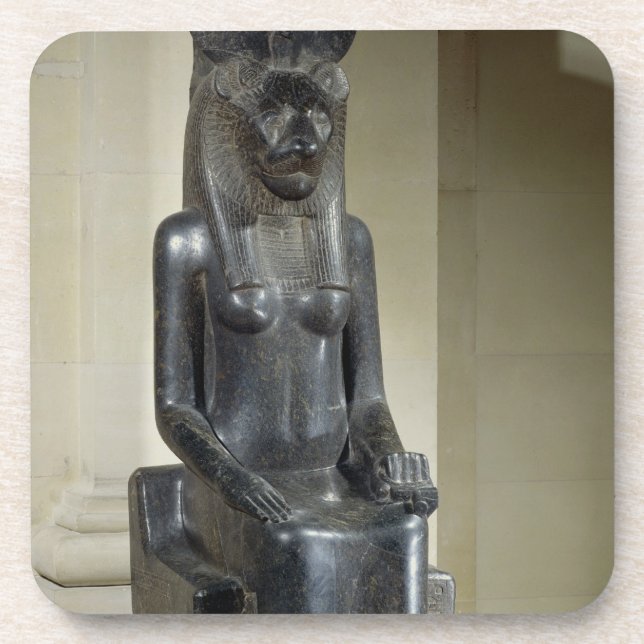 Dessous-de-verre Statue de la déesse lion-dirigée Sekhmet, du Th (Devant)