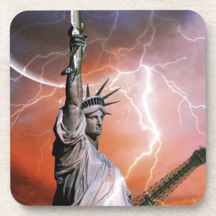 Dessous-de-verre Statue de la Liberté Éclair.