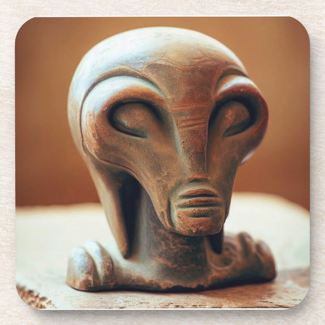 Dessous-de-verre Statue de l'Alien antique (Devant)