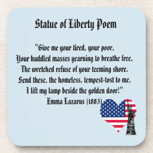 Dessous-de-verre Statue de poème de liberté