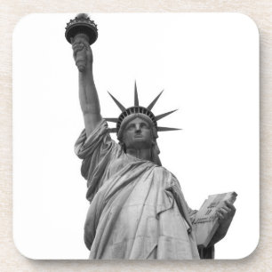 Dessous-de-verre Statue noire et blanche de la Liberté
