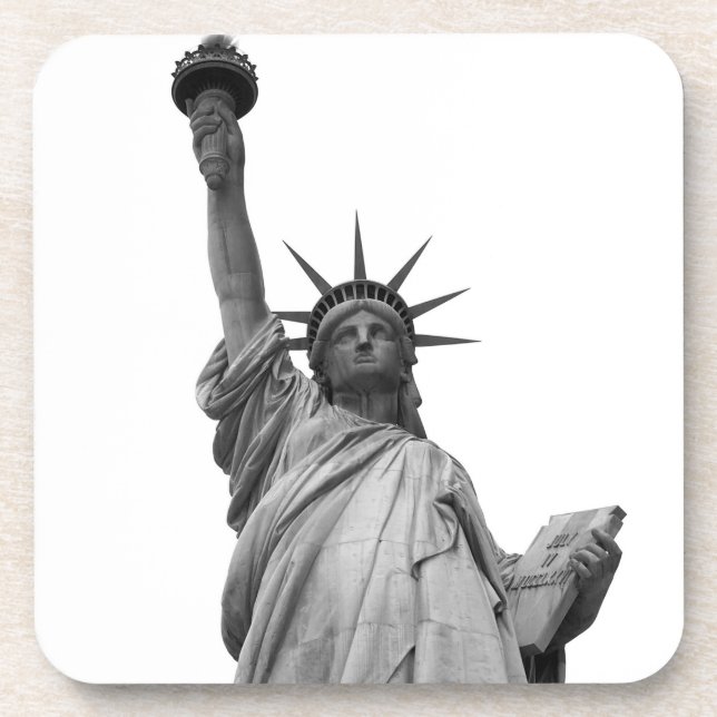 Dessous-de-verre Statue noire et blanche de la Liberté (Devant)