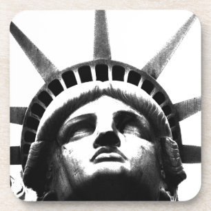 Dessous-de-verre Statue noire et blanche de la Liberté