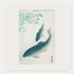 Dessous de verre STICKER : OHARA KOSON : CARP/KOI 
