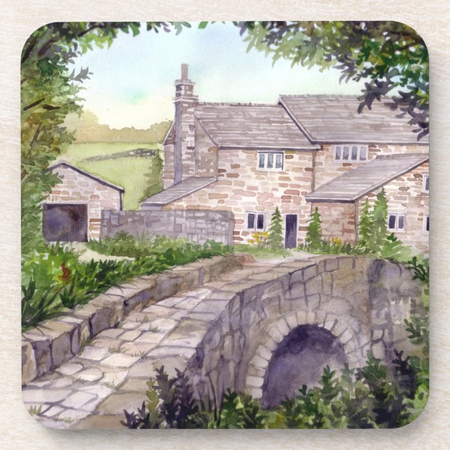 Dessous-de-verre Stone Bridge Watercolor (Devant)