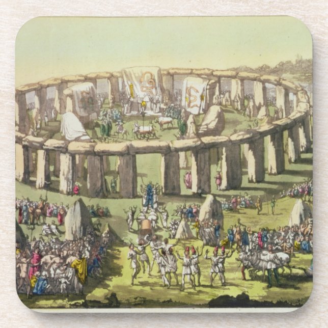 Dessous-de-verre Stonehenge, ou un temple circulaire des druides, (Devant)