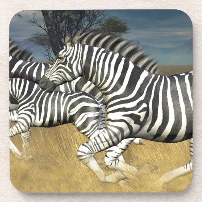 Dessous-de-verre Stripes de course - Zebra (Devant)