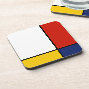 Dessous-de-verre Style d'art abstrait de Mondrian