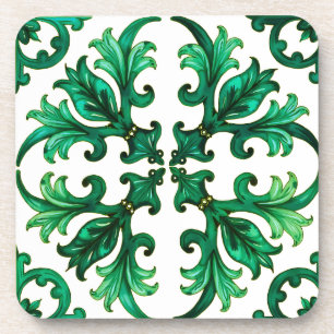 Dessous-de-verre Style italien, mosaïque, vert