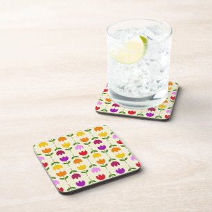 Dessous-de-verre Style scandinave coloré sur Crm Flower Motif