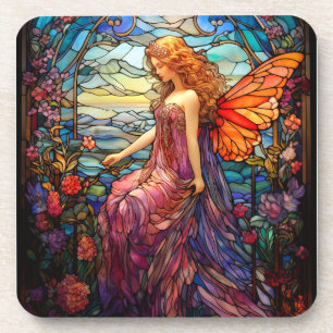 Dessous-de-verre Style Tiffany Vitrail Verre magique Fée