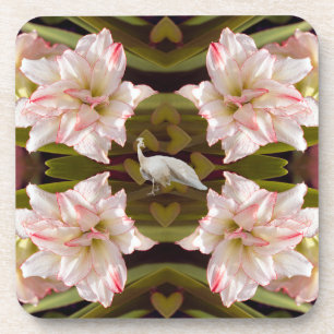Dessous-de-verre Sucre de canne Majestic Peacock et Amaryllis