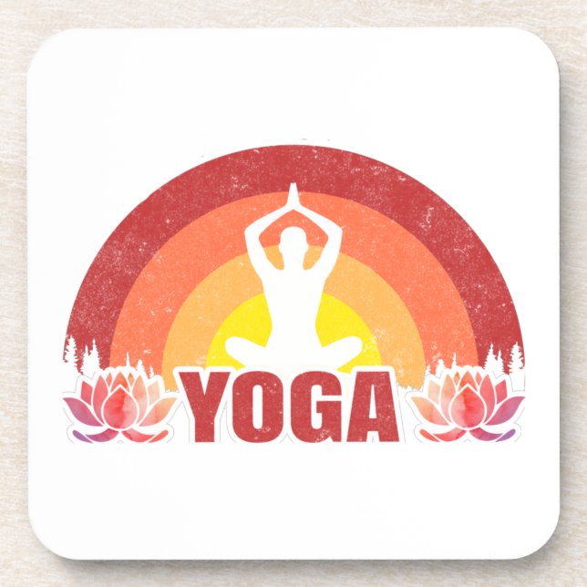 Dessous-de-verre Sunshine Yoga Yogi Lotus Flower (Devant)