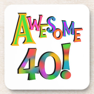 Dessous-de-verre Super 40 T-shirts et cadeaux d'anniversaire