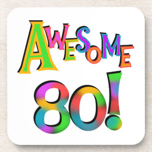 Dessous-de-verre Super 80 T-shirts et cadeaux d'anniversaire