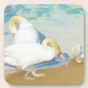 DESSOUS-DE-VERRE SWANS
