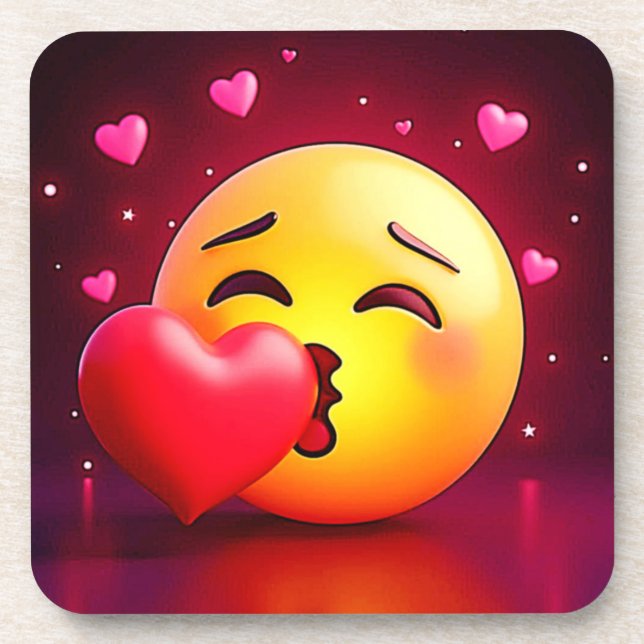 Dessous-de-verre Sweet Kiss Heart Emoji (Devant)