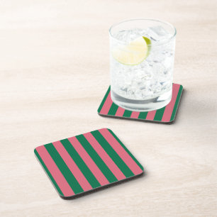 Dessous-de-verre Sweetheart Rose Pickle Rayure Verte