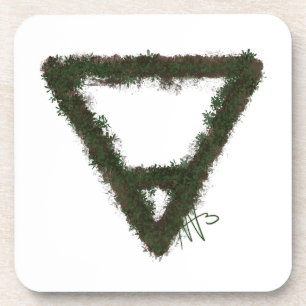 Dessous-de-verre Symbole d'alchimie de l'élément rocheux de la Terr