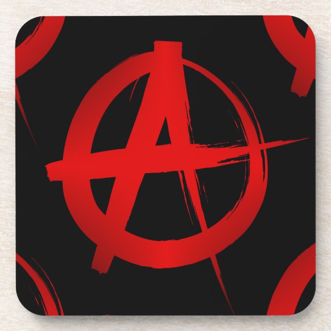 Dessous-de-verre Symbole d'anarchie (Devant)