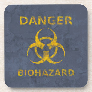 Dessous-de-verre Symbole de danger biologique en détresse