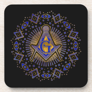 Dessous-de-verre Symbole de la franc-maçonnerie Carré et camionne