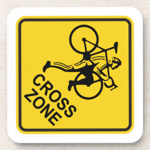 DESSOUS-DE-VERRE SYMBOLE DE ROUTE DE LA ZONE CYCLORIQUE