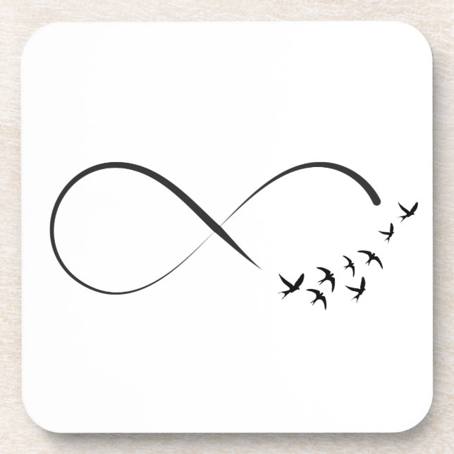 Dessous-de-verre Symbole d'hirondelle d'infini (Devant)