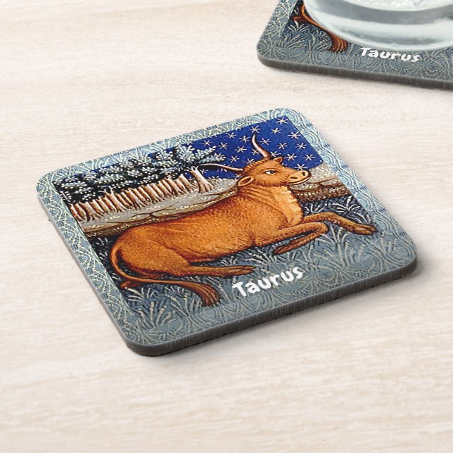 Dessous-de-verre Symbole Taurus Zodiac Bull fête d'anniversaire (Côté gauche)