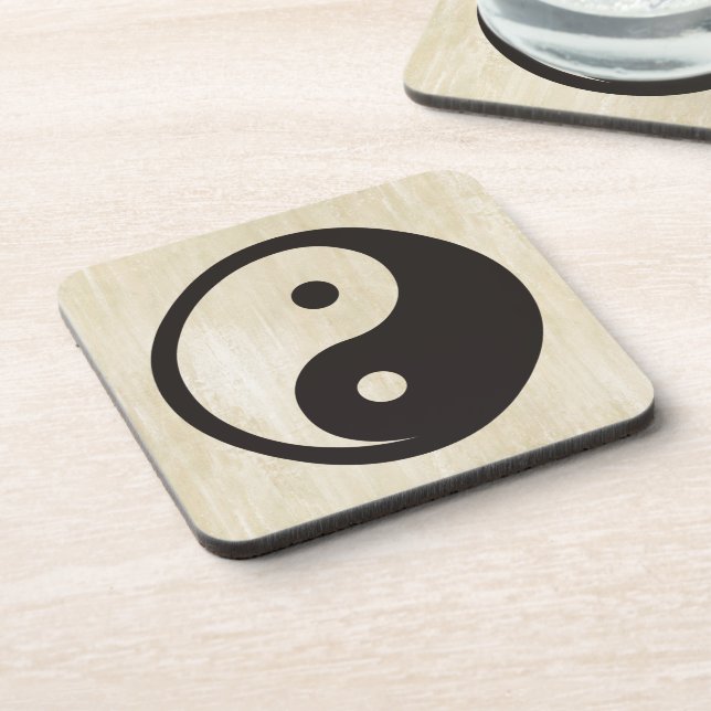 Dessous-de-verre Symbole Yin Yang - tatouage solide (Côté gauche)