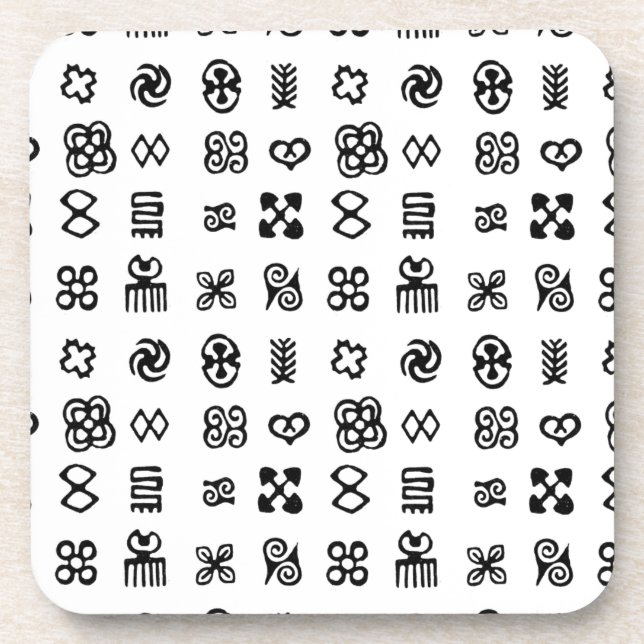 Dessous-de-verre Symboles africains Adinkra (Devant)