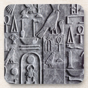 Dessous-de-verre Symboles de scarabée d'Ankh d'Egyptien