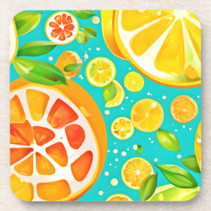 Dessous-de-verre Symphonie Citronnée : Un Délice Juteux