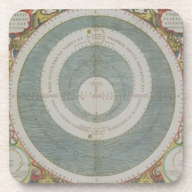 Dessous-de-verre Système Ptolemaic, 'de l'atlas céleste, ou Th (Devant)