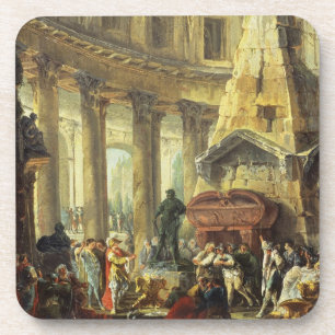Dessous-de-verre T28516 Alexandre le grand visitant la tombe du