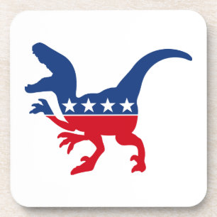 Dessous-de-verre T-Rex patriotique anti-politique