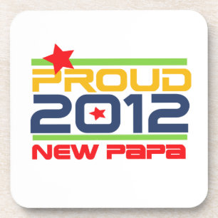 Dessous-de-verre T-shirts et cadeaux Proud New Papa 2012