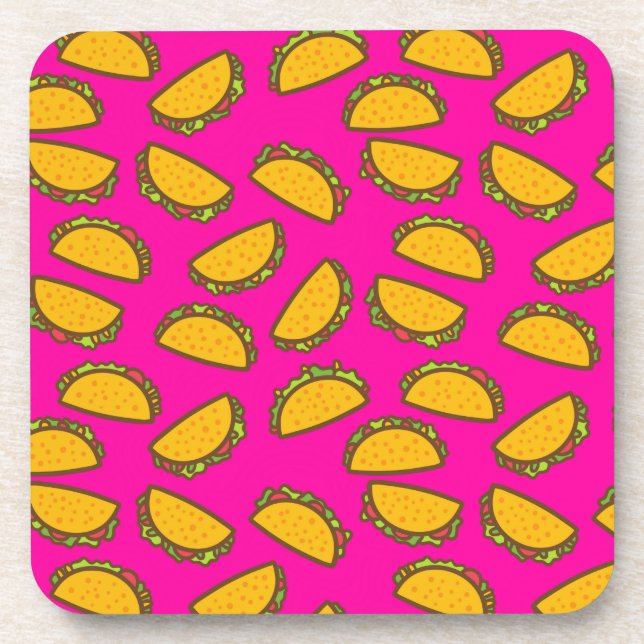 Dessous-de-verre tacos roses (Devant)
