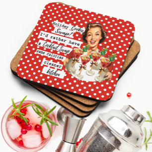 Dessous-de-verre Tapis de Noël drôle Rétro Meilleur Ami Cookie