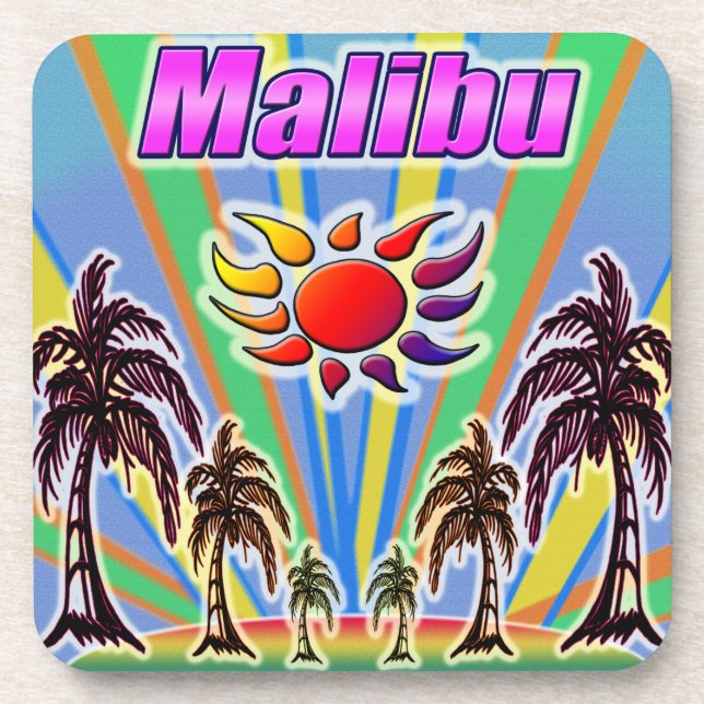 Dessous-de-verre Tapis de souris Malibu Summer Love (Devant)