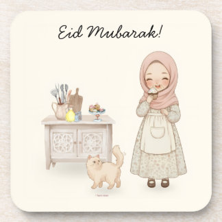 Dessous-de-verre Tapis de souris musulman Cottagecore Eid Mubarak