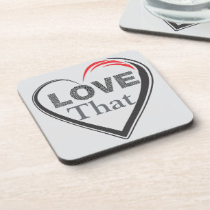 Dessous-de-verre Tapis de verre Love That Beverage