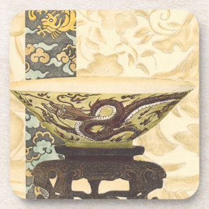 Dessous-de-verre Tapisserie asiatique avec la conception de cuvette