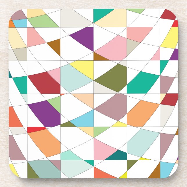 Dessous-de-verre Tapisserie aux couleurs Abstraites (Devant)