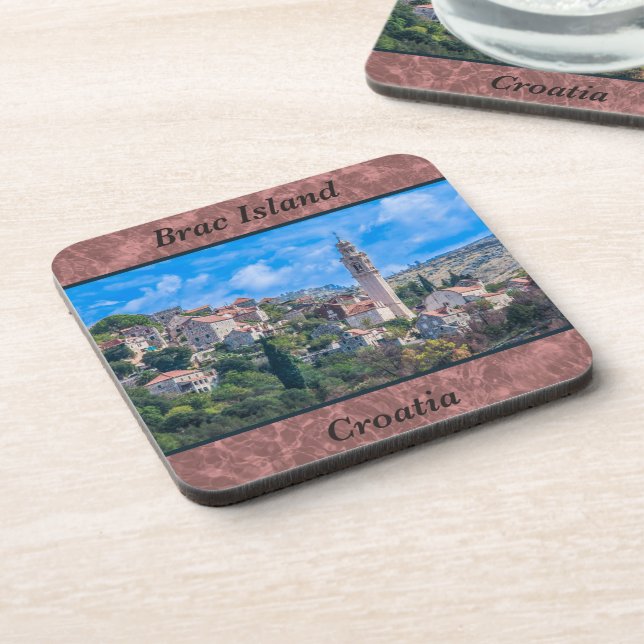 Dessous-de-verre Tapisserie de l'île de Brac, Croatie (Côté gauche)