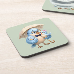 Dessous-de-verre Tapisserie Famille Oiseau Papa Coaster Rigide
