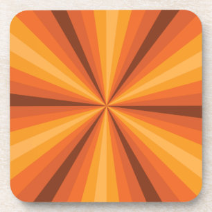 Dessous-de-verre Tapisserie Illusion Optique Carré Orange